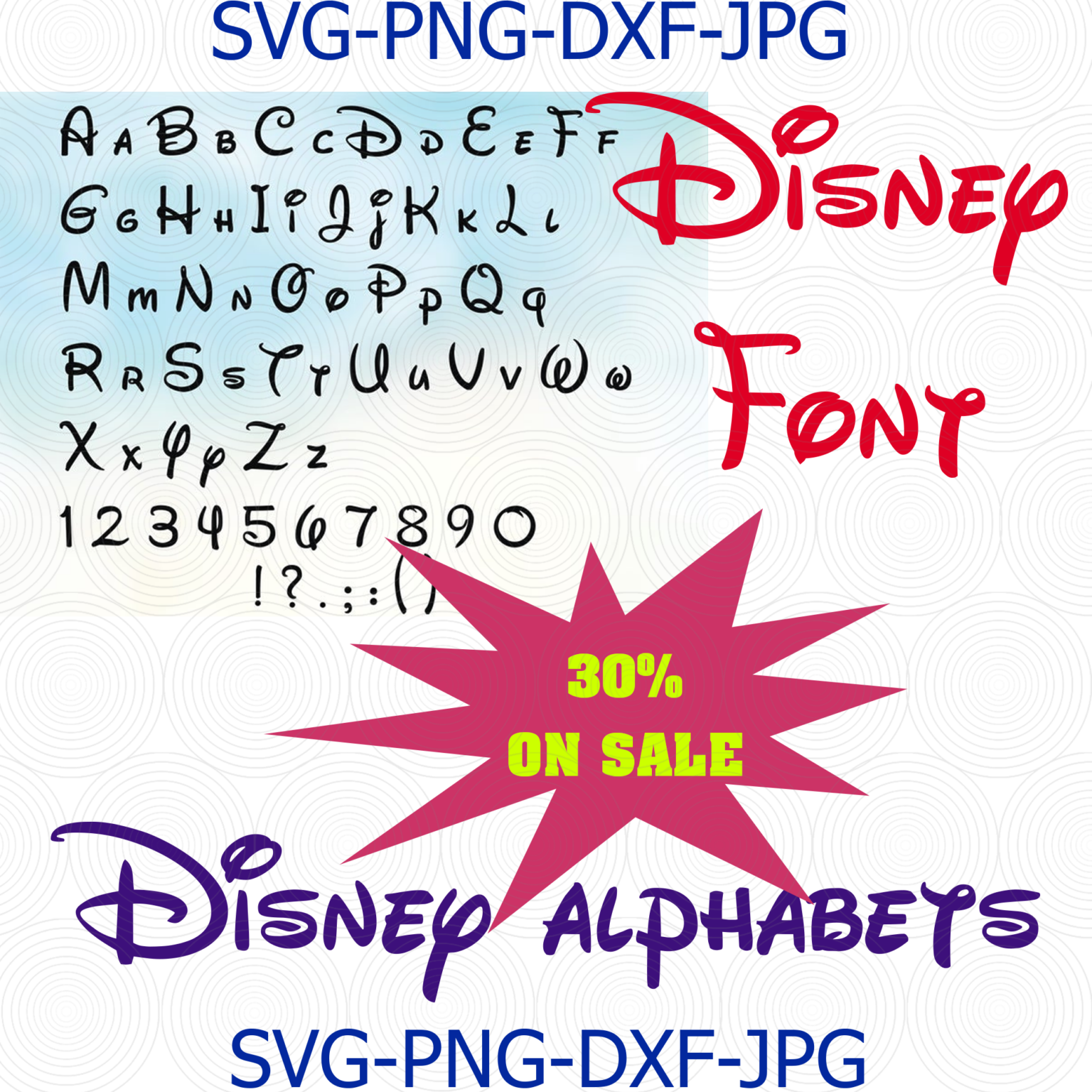 Disney Font Svg Disney Alphabet Svg Disney Letters Svg Cricut 