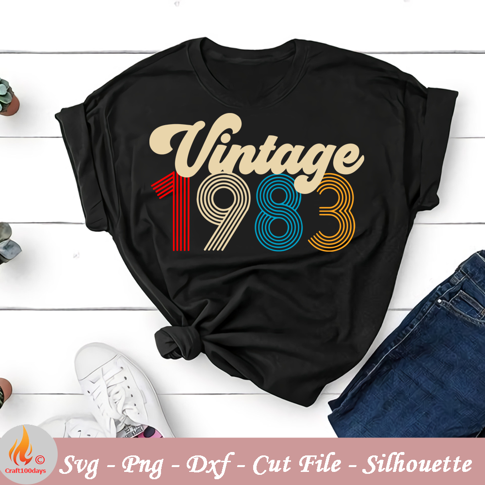 Vintage 1983 svg Aged to perfection - Welcome to our shop