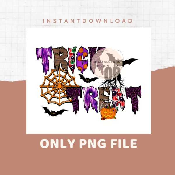 Trick or Treat Png, Halloween Pumpkin PNG Design