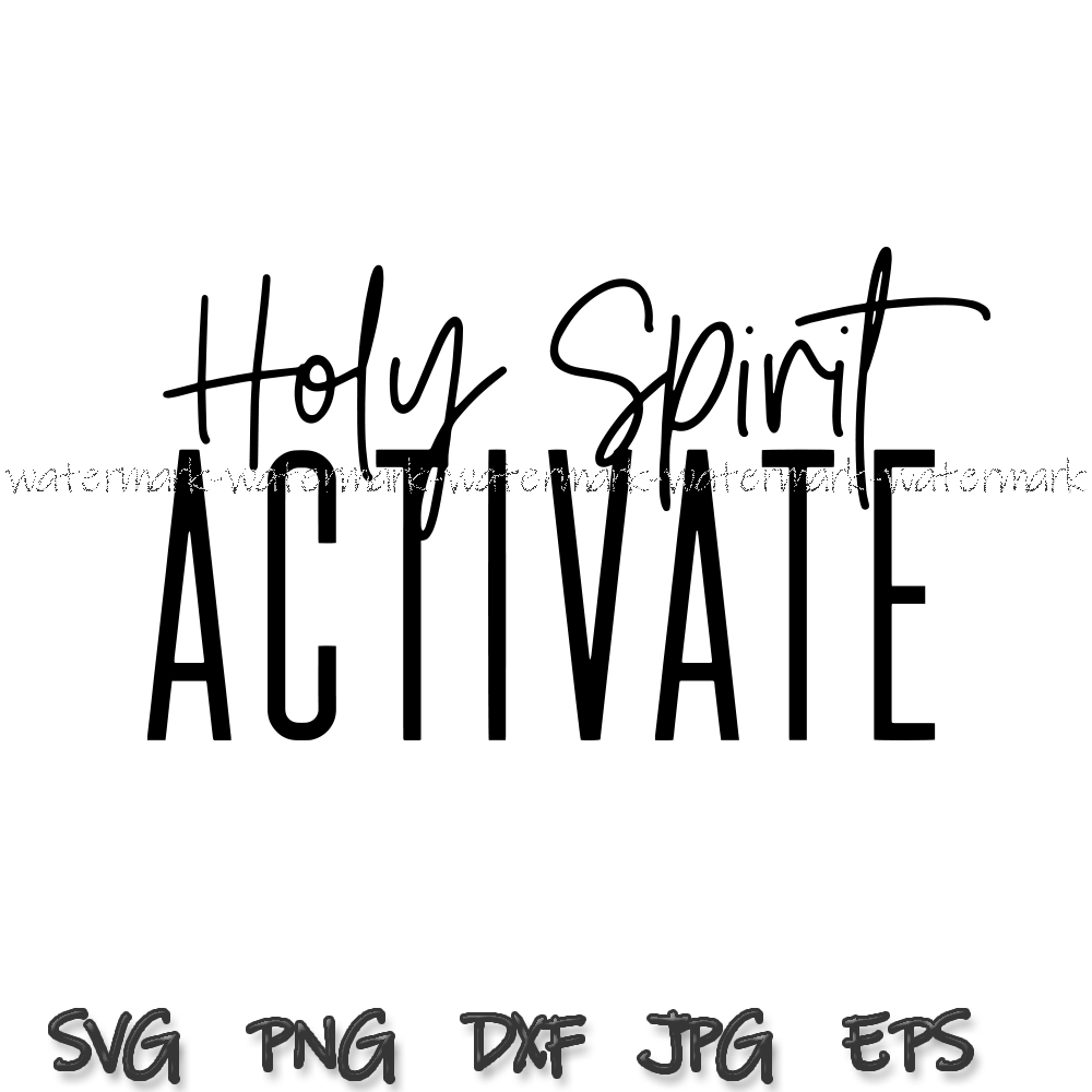 Holy Spirit Activate Svg, Christian svg, Family Matching Christmas svg ...